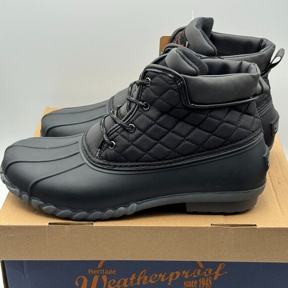 Weatherproof Vintage Aidan Quilted Black Duck Boots Thermolite Insulation 11 M - Picture 5 of 14